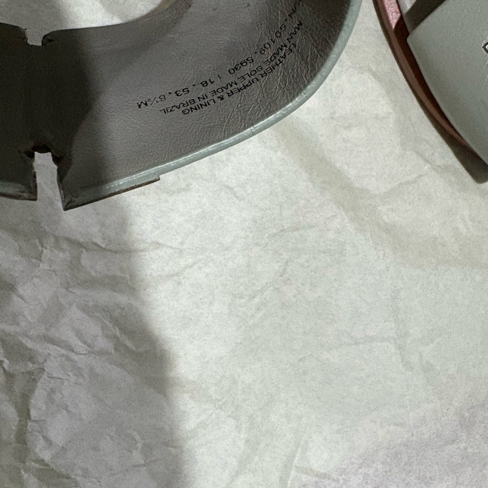 Tory Burch Light Gray Slide Sandals - Picture 9 of 11